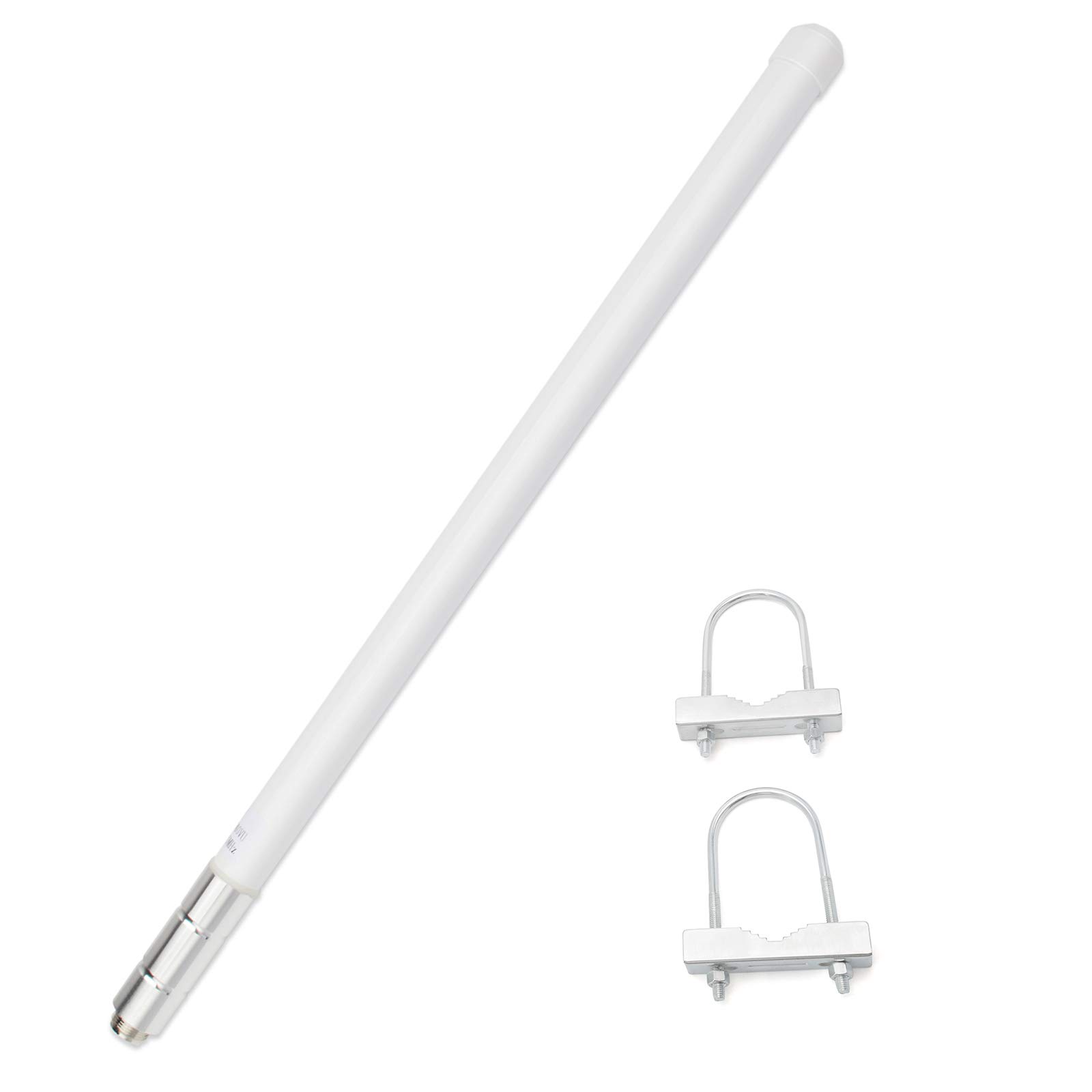 Dual Band Fiberglass Mobile Radio Antenna - UHF VHF 144/430MHz Base Antenna with SO239 Connector (15.7 Inch) for Ham Radio, Repeater & Mobile Transceiver - Includes Mounting Bracket | Ideal for Vehicle Installation & Emergency Communication