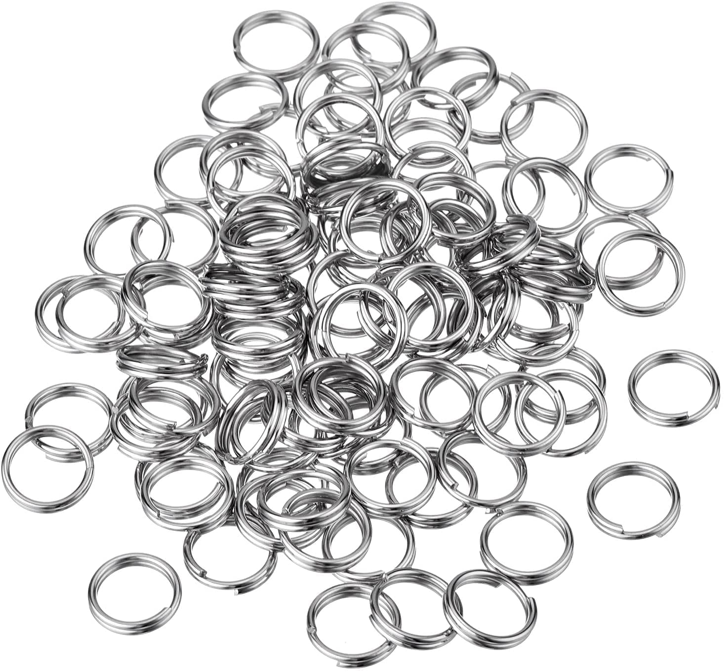 25-Pack Nickel Silver Split Key Rings for DIY Crafts, Keychains & Keys Organization - Durable Small Keychain Rings for Home, Office & Travel Accessories