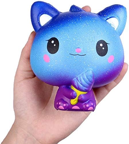 Anboor Cat Squishy Toy - Kawaii Ice Cream Galaxy for Stress Relief & Kids Play