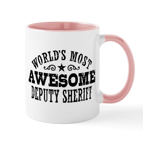 White/Pink Inside - World's Most Awesome Deputy Sheriff Mug