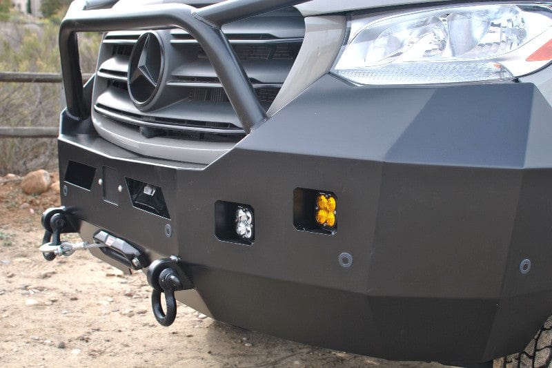 Aluminess Heavy-Duty Front Winch Bumper for Mercedes Sprinter Van (2019-2024 Models) | Off-Road Protection & Recovery | Perfect for Adventure Vans & Overlanding Vehicles