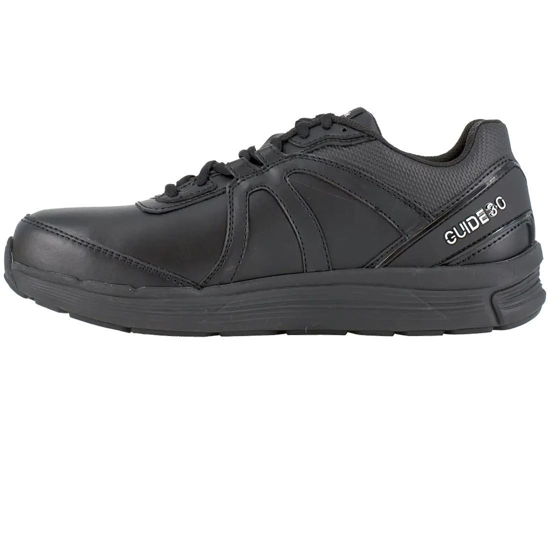 Men's Black Steel Toe Athletic Work Shoes - Lightweight Safety Sneakers for Construction, Warehouse & Outdoor Jobs