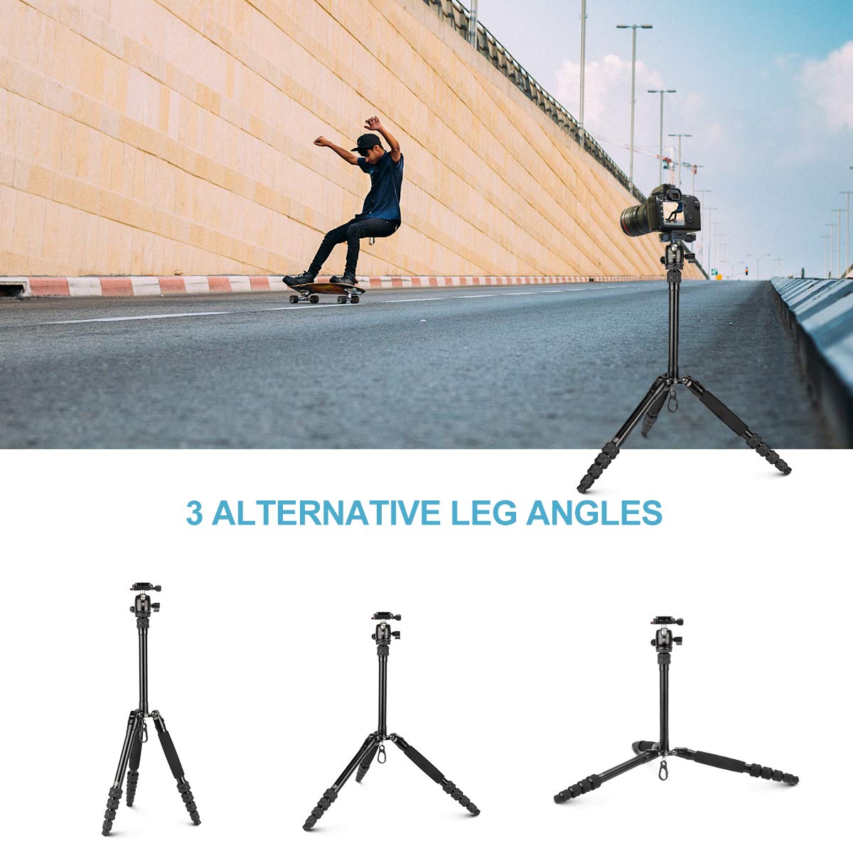 Lightweight Aluminum Travel Tripod - SIRUI Compact 5AX 51.97
