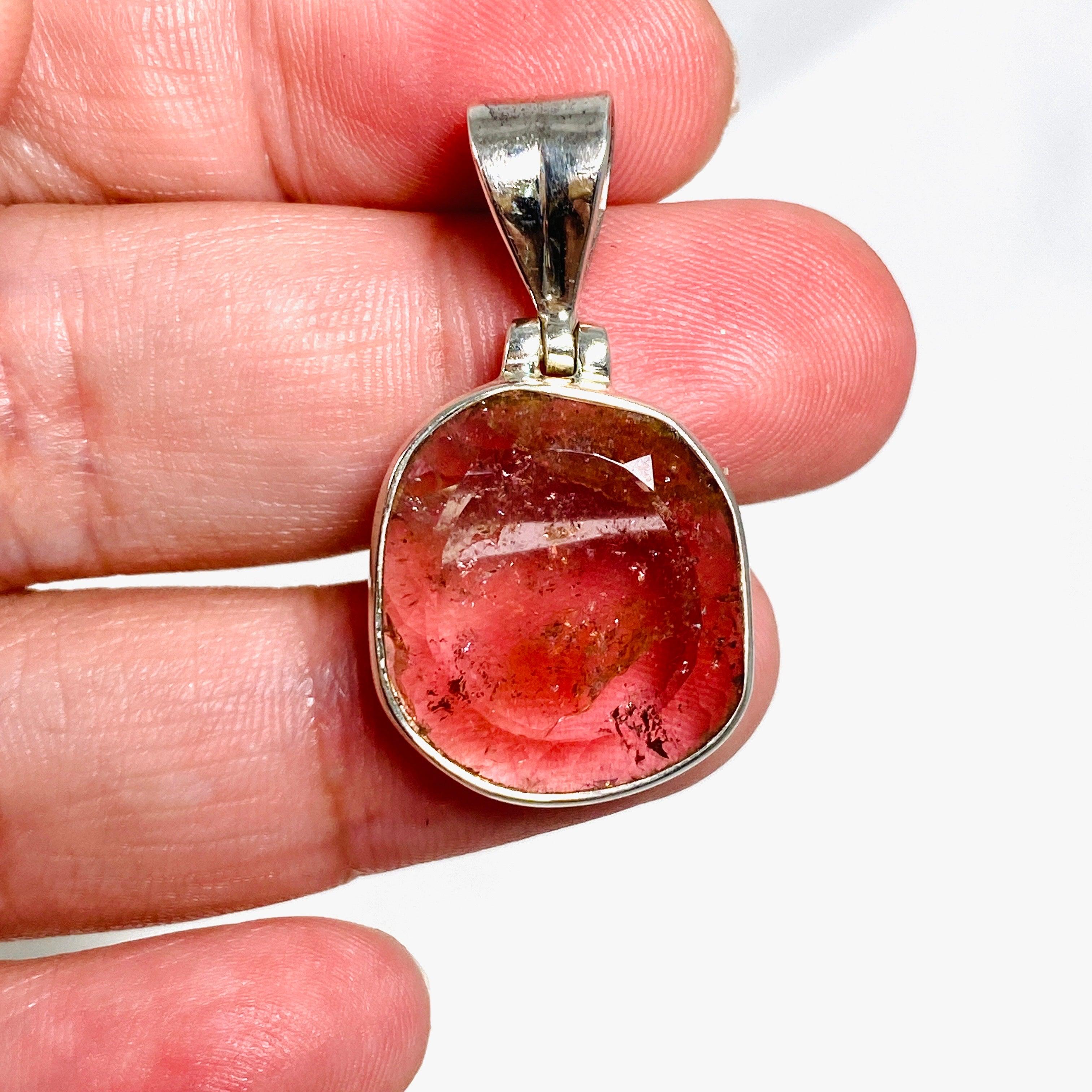 Natural Pink Tourmaline Faceted Pendant Necklace - Genuine Gemstone Jewelry for Women - Perfect for Valentine's Day Gifts, Anniversary & Special Occasions