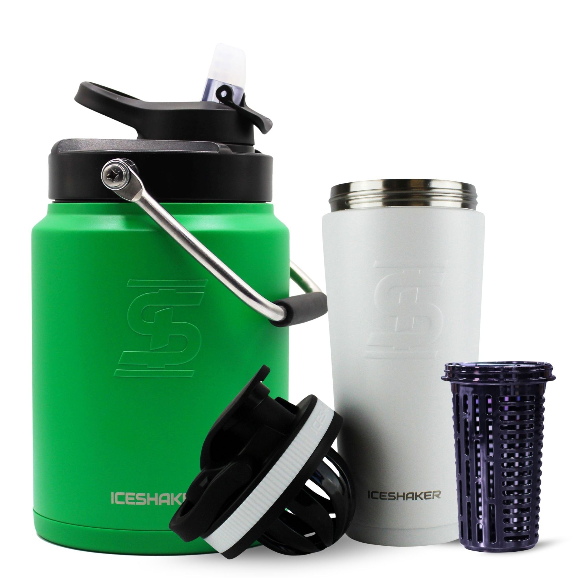 Premium Ice Shaker Hydration Pack - Insulated Water Bottle for Gym, Workout & Outdoor Sports - Leakproof & BPA-Free Shaker Cup for Protein Shakes & Cold Drinks