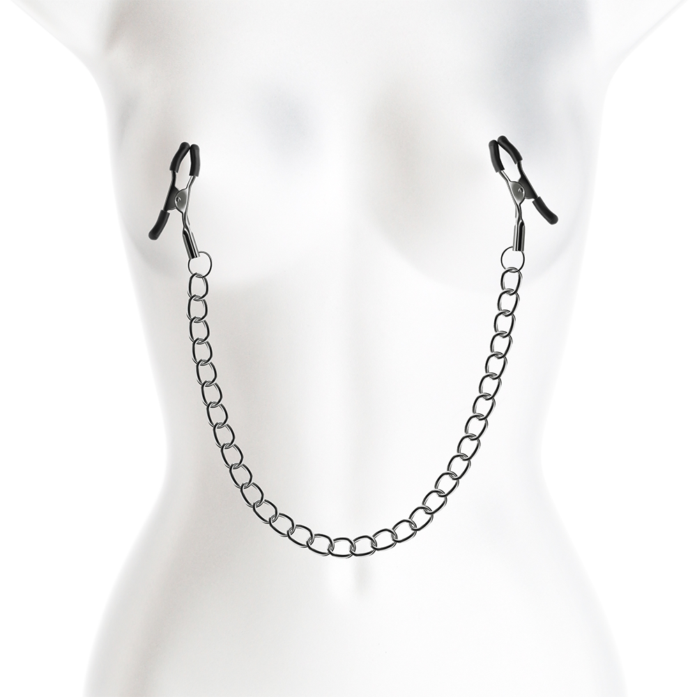 Sensitive Nipple Clamps with Adjustable Chain - BDSM Bondage Toys for Couples & Sensual Play - Perfect for Spicing Up Bedroom Fun & Adult Roleplay