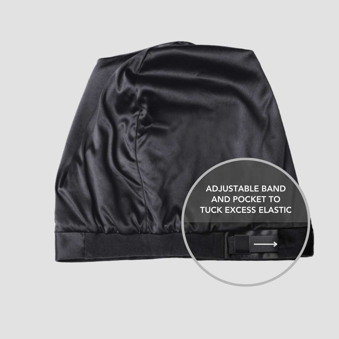 Satin Lined Shower Cap for Men - Waterproof Hair Protection for Wet Hair & Styling - Perfect for Shower, Bath, Salon & Travel