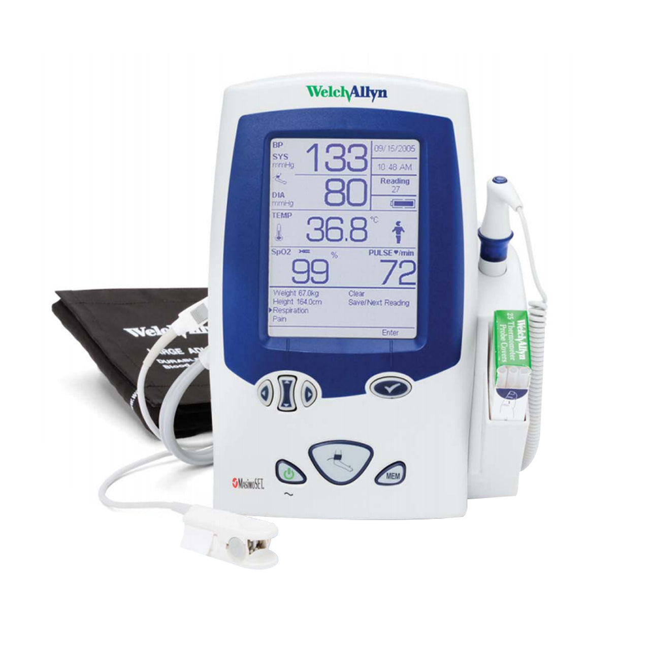 Welch Allyn LXI Spot Vital Signs Monitor - Accurate Blood Pressure & Pulse Oximeter for Home & Clinical Use - Ideal for Nurses, Doctors & Home Health Care