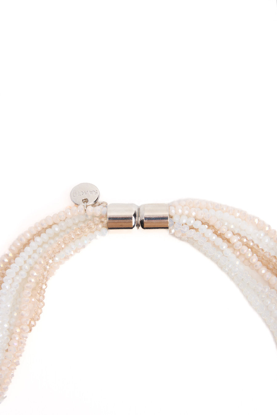 Multi Strand Ombre Crystal Necklace - Elegant Layered Beaded Jewelry for Women | Perfect for Weddings, Parties & Special Occasions