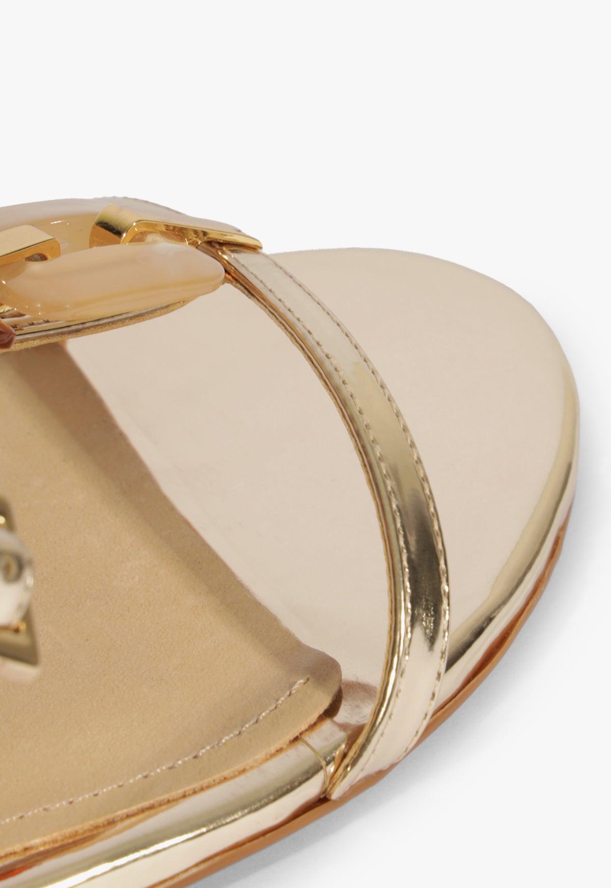 Cassandra Women's Gold Leather Flat Sandals - Comfortable Strappy Summer Sandals for Beach, Vacation & Casual Wear
