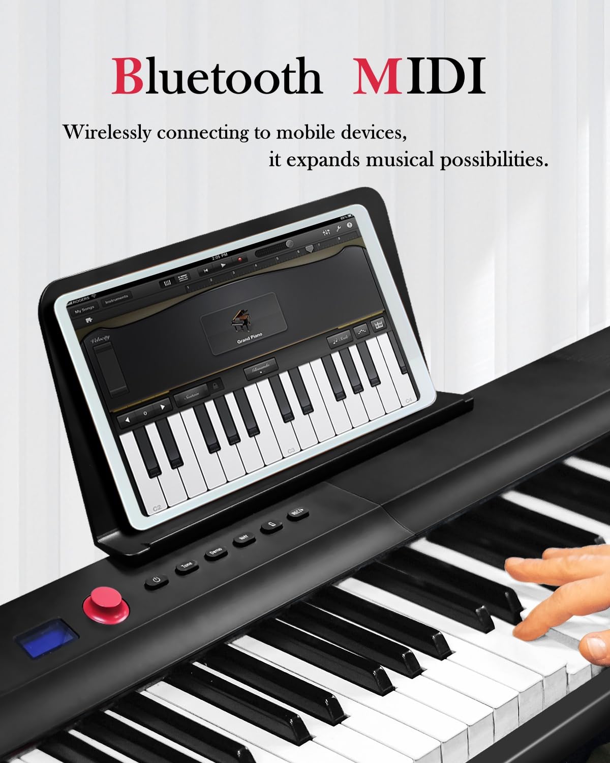 88-Key Foldable Digital Piano Keyboard - Portable Electric Piano with Semi-Weighted Keys, Headphone Jack, Sustain Pedal & Carry Case - Perfect for Beginners, Travel & Home Practice (Enhanced Sound Quality)