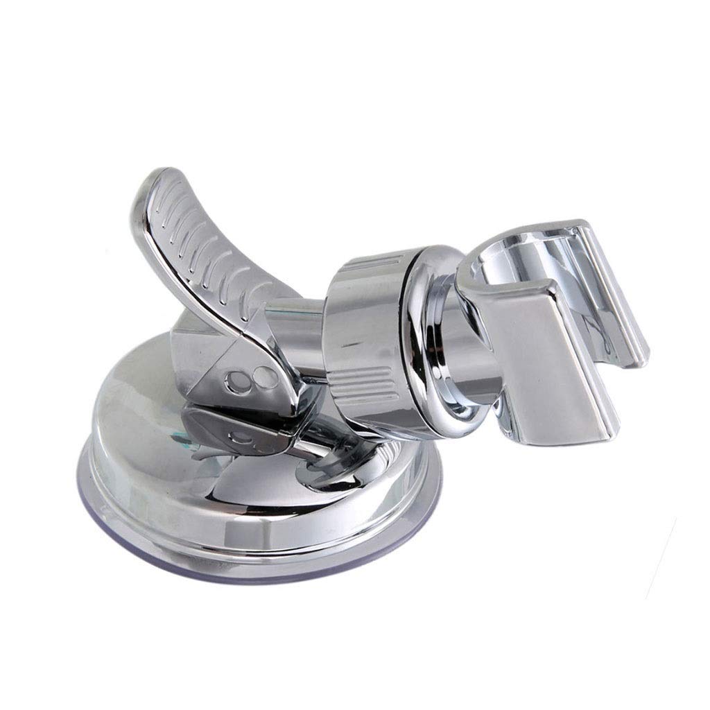 Universal Adjustable Hand Shower Holder with Suction Cup - 360° Rotating Shower Head Bracket for Bathroom, Stable Full Plating Shower Rail Mount - Perfect for Spa, Kids Bathing & Handicap Accessibility
