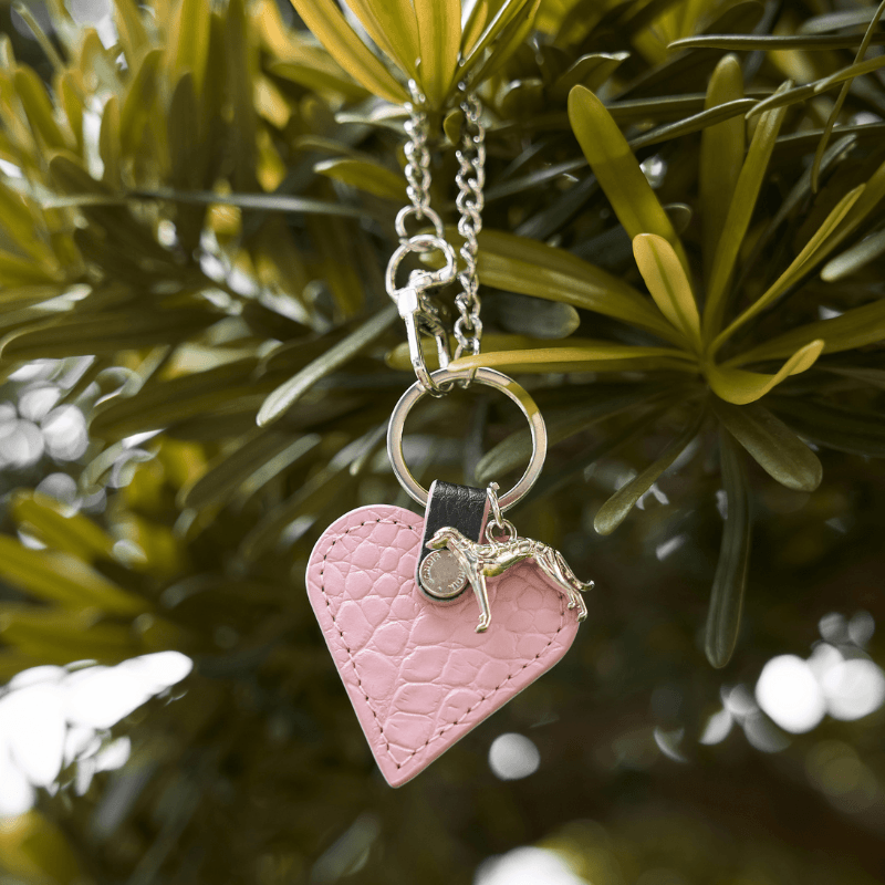 Flamingo Leather Heart Bag Charm - Cute Pink Flamingo Keychain for Handbags, Backpacks & Keys - Perfect Gift for Women & Girls (Valentine's Day, Birthday, Party Favors)