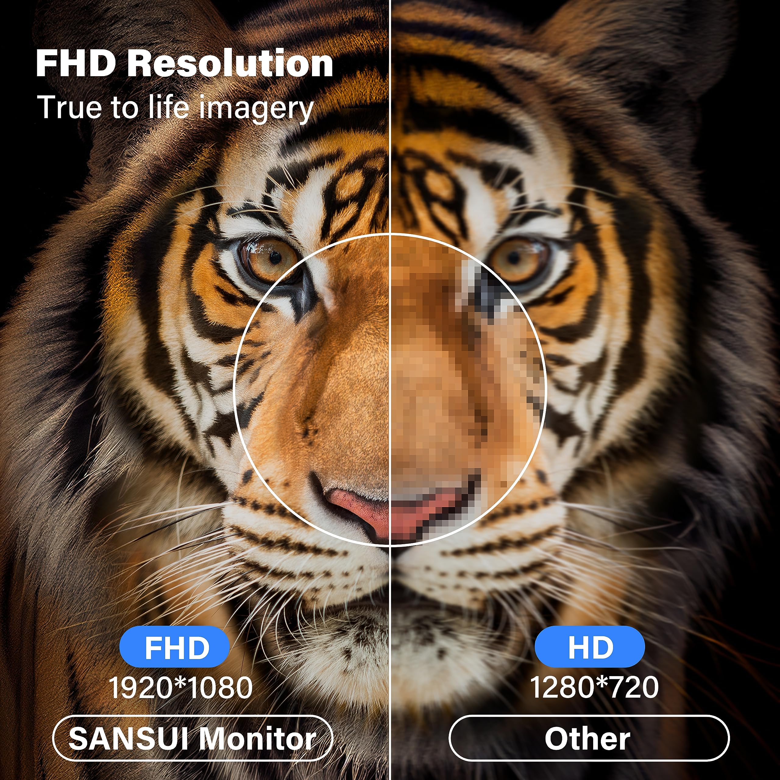 Simple Deluxe 22 Inch IPS Monitor - 75Hz FHD 1080P, Ultra-Thin Design with HDMI & VGA Ports, Tilt Adjustable, VESA Mount Compatible, Eye Comfort Technology, 178° Wide Viewing Angle - Perfect for Home Office, Gaming & Multimedia (SANSUI ES-22X3)