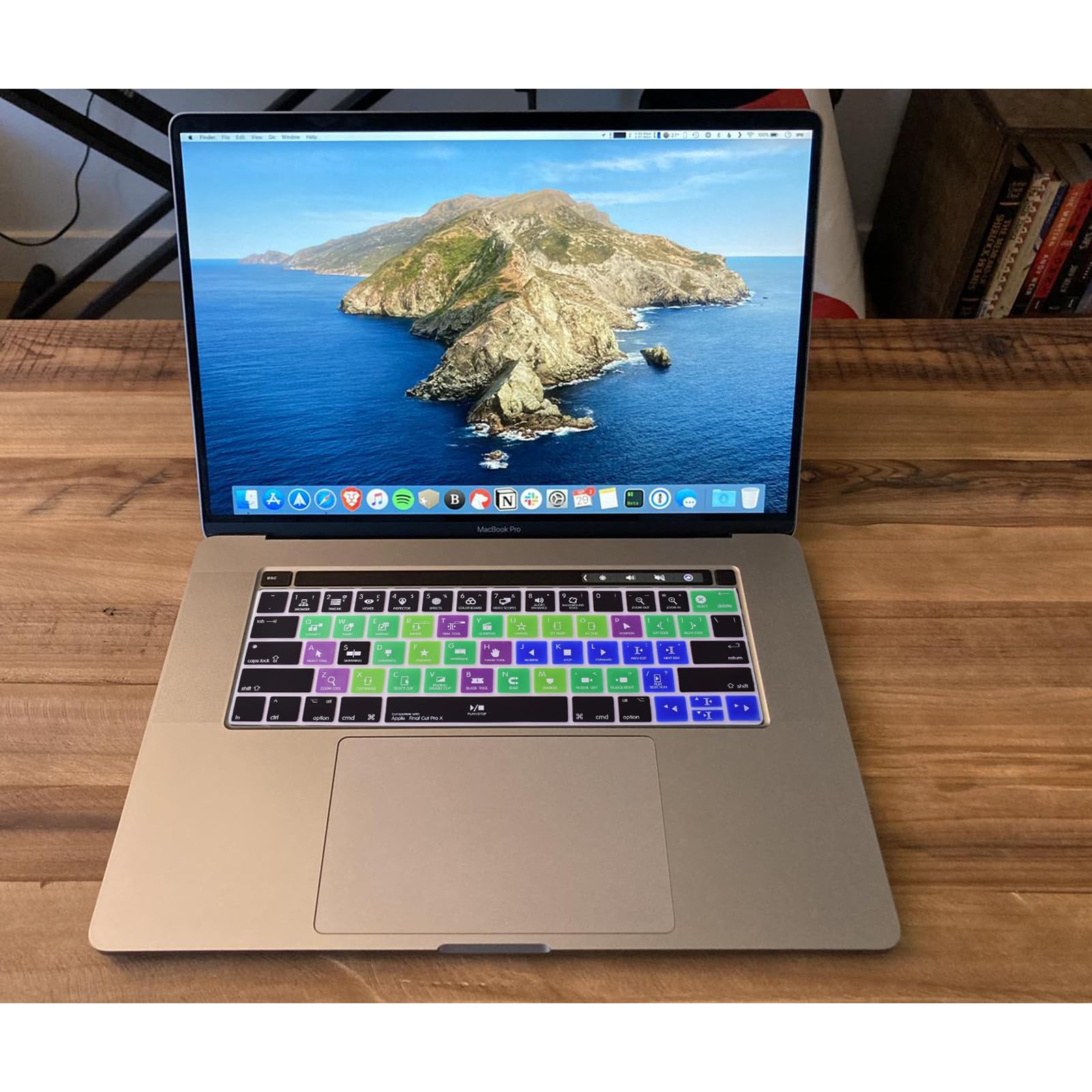 Apple Final Cut Pro X Shortcuts Keyboard Cover for Touch Bar MacBook Pro 13/14/16 Inch (M1/M2/M1 Pro/M2 Max) - Compatible with 2016-2024 Models - Perfect for Video Editing & Content Creation