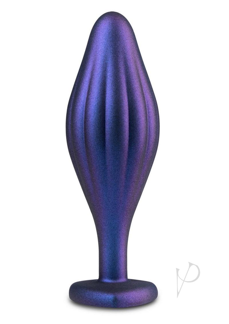 Anal Adventures Matrix Wavy Bling Silicone Butt Plug - Sapphire Blue - Adult Novelty Toy for Sensual Play & Couples Fun