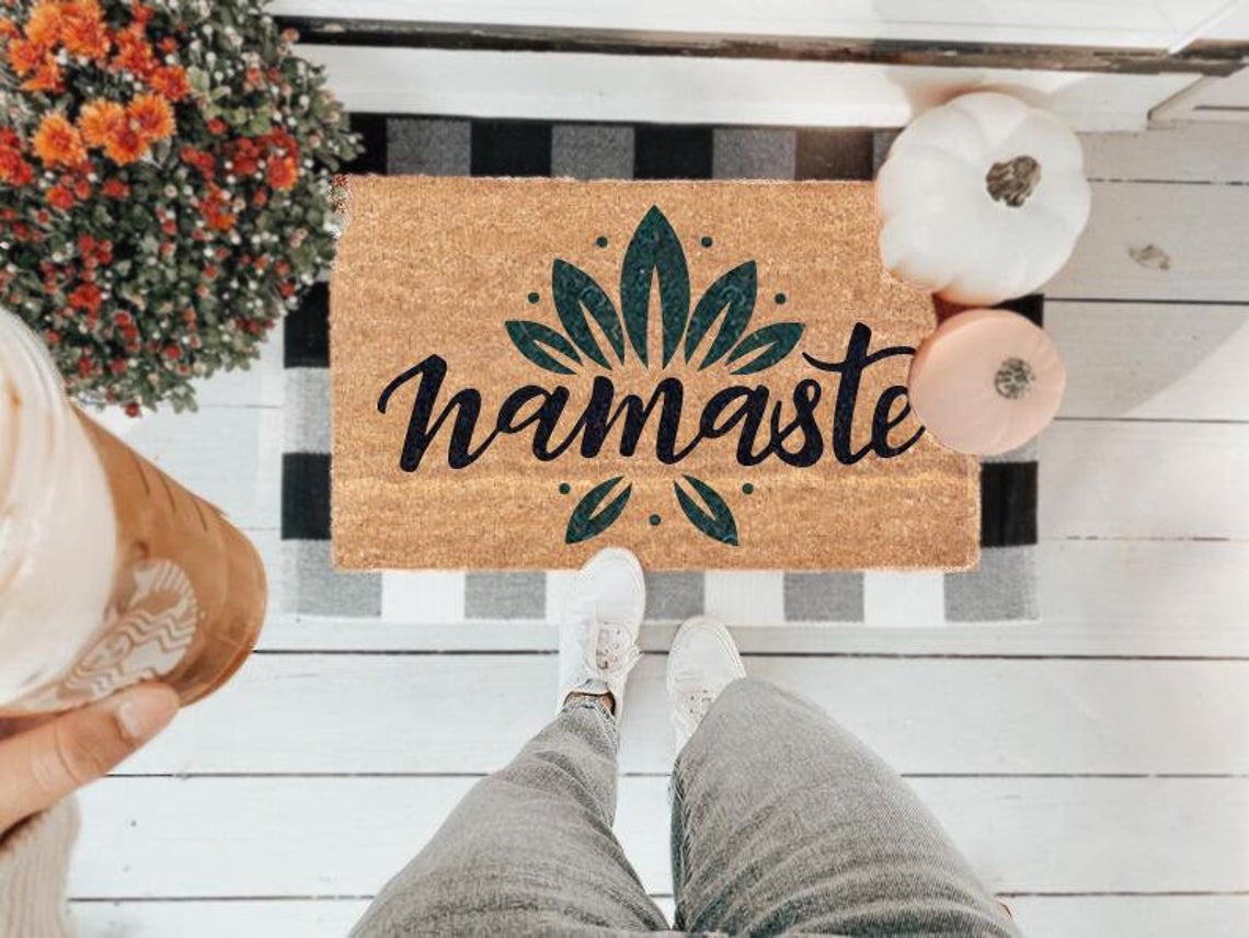 Namaste - Premium Yoga Mat for Home & Studio Practice | Non-Slip Eco-Friendly Exercise Mat for Yoga, Pilates & Meditation | Ideal for Beginners & Professionals