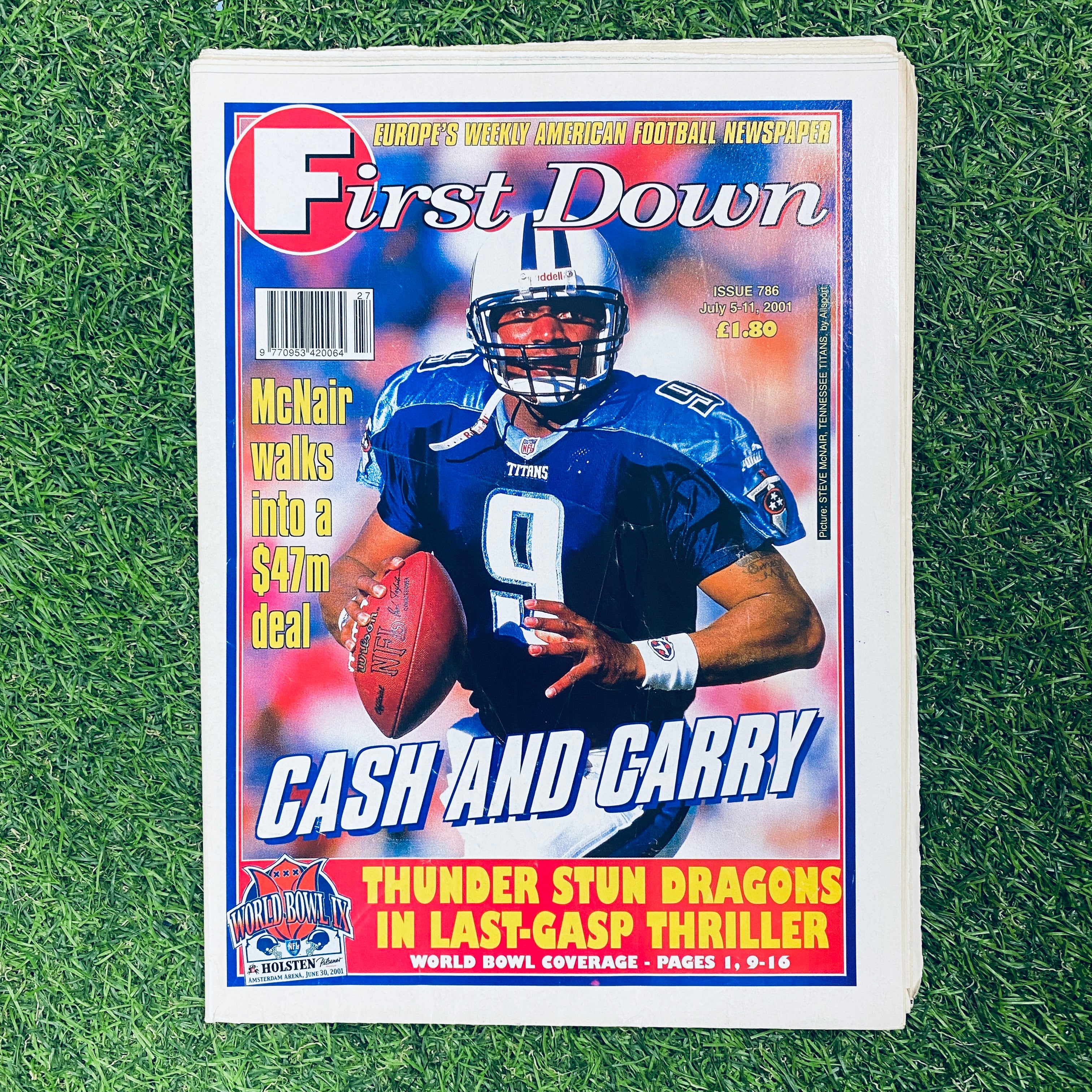 First Down Newspaper Issue 786 - July 5-11, 2001 | Vintage Sports Collectible for Football Fans & Memorabilia Collectors | Perfect for Display, Gifts & Historical Archives