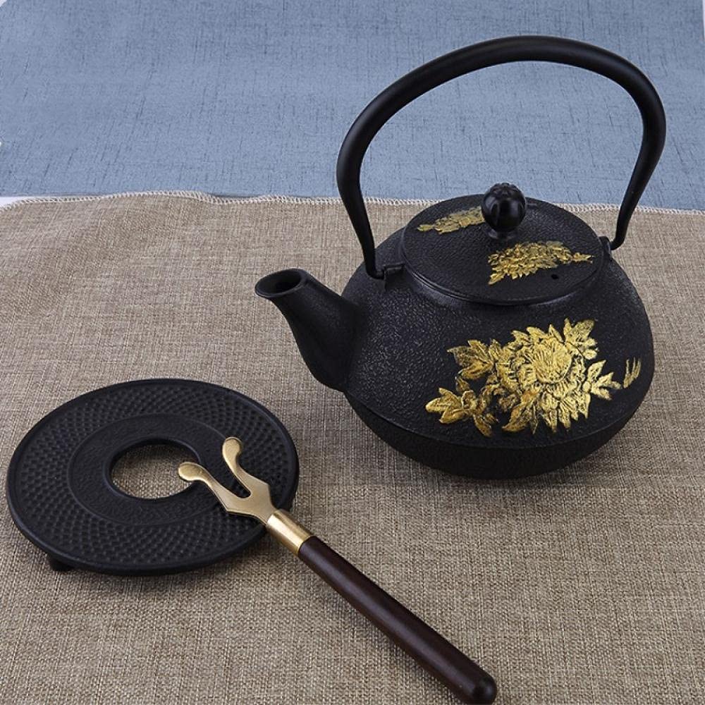 Premium Japanese Southern Cast Iron Electric Kettle - 1200ml Traditional Tetsubin Teapot with Health Benefits, Rust-Resistant & Scale-Free - Perfect for Tea Ceremonies, Home Brewing & Office Use