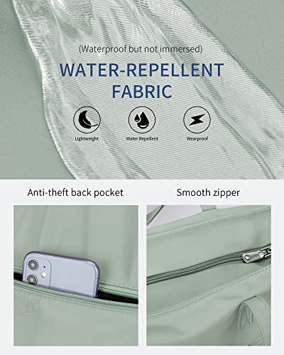 LIVACASA Waterproof Large Tote Bags for Women - 19.3 Inch Spacious Shoulder Bag with Zipper & Multiple Pockets - Perfect for Work, School, Travel & Shopping - Great Teacher Bag & Laptop Carrier (Green)