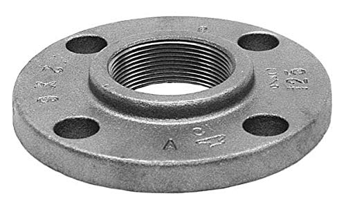Heavy Duty Cast Iron Threaded Flange - Class 125 Faced & Drilled for Plumbing, HVAC & Industrial Piping Systems