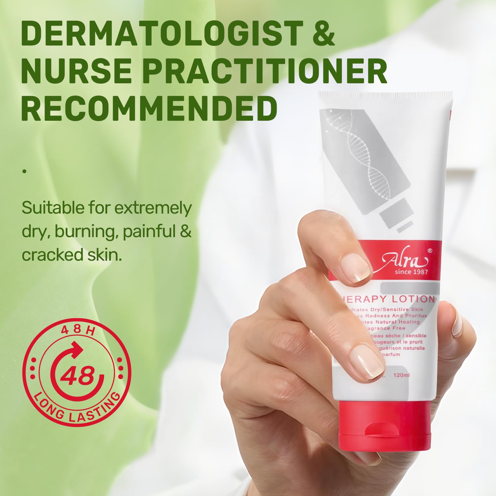 Alra Moisturizing Lotion for Extremely Dry Skin - Aloe Vera, Lanolin & Vitamin E Enriched Face, Hand & Body Cream - Soothes Itch & Sunburn - Fragrance-Free Hydration (4 oz) - Perfect for Post-Sun Care & Winter Skin Relief