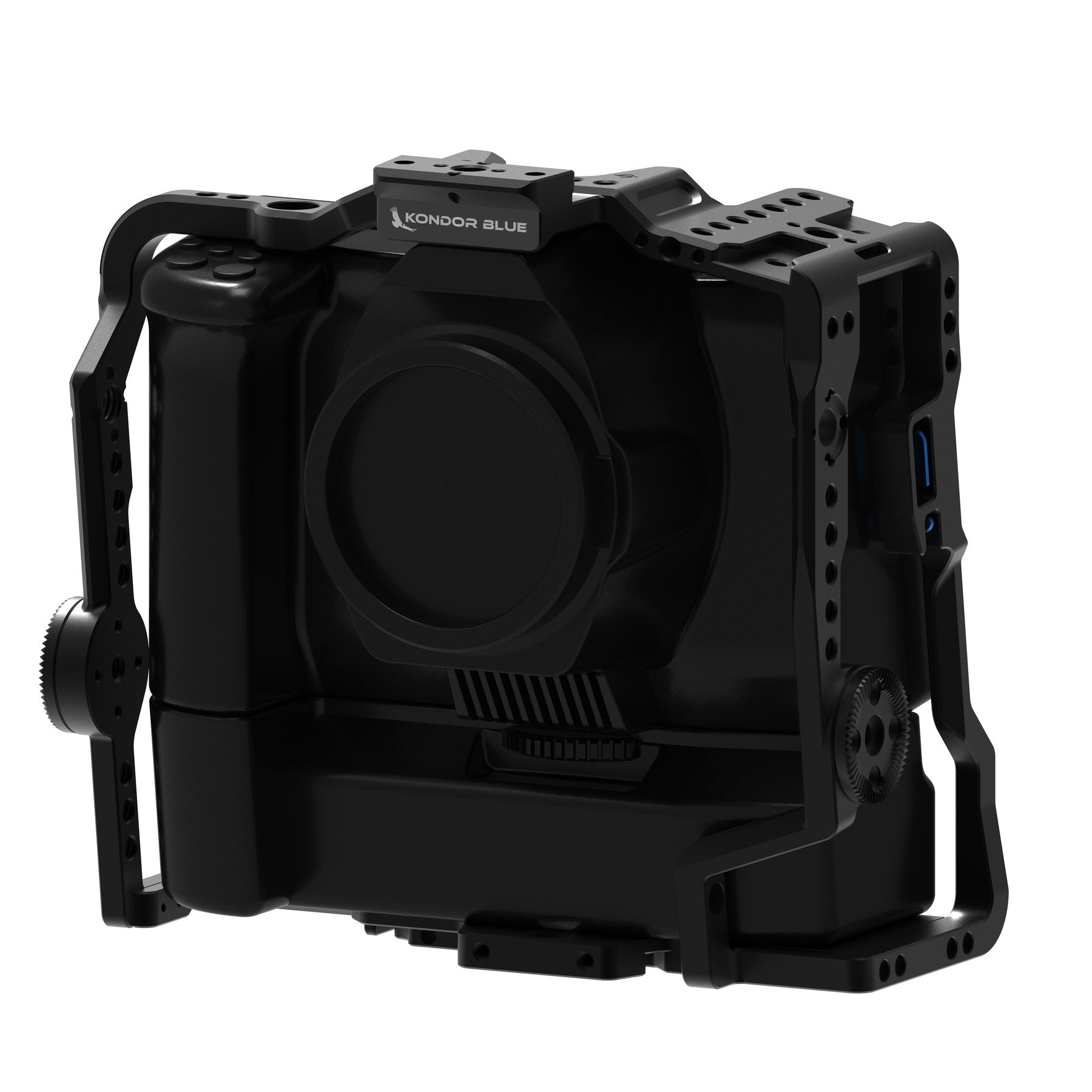 Kondor Blue BMPCC 6K Pro Battery Grip Cage (Black) - Durable Camera Cage with Extended Battery Life for Blackmagic Pocket Cinema Camera 6K Pro - Perfect for Filmmaking, Vlogging & Professional Videography