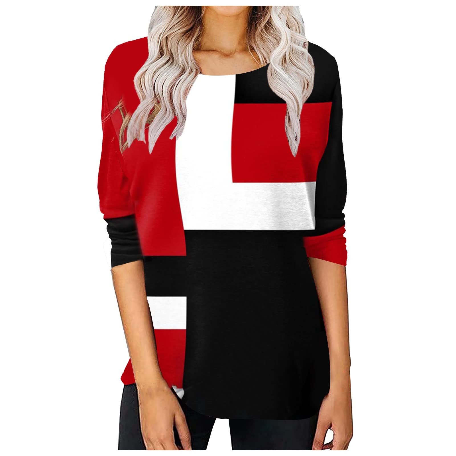Women's Fashion Crop Tops - Casual Round Neck Long Sleeve Printed T-Shirts | Perfect for Summer Outfits, Streetwear & Layering