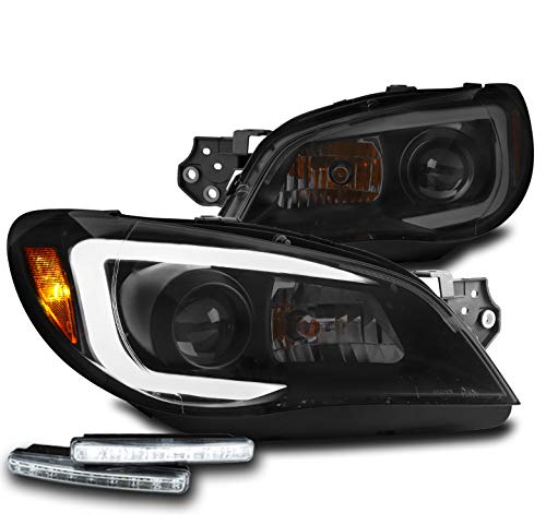 LED Projector Headlights for 2006-2007 Subaru Impreza - Black/Smoke with DRL - Upgrade Your Ride
