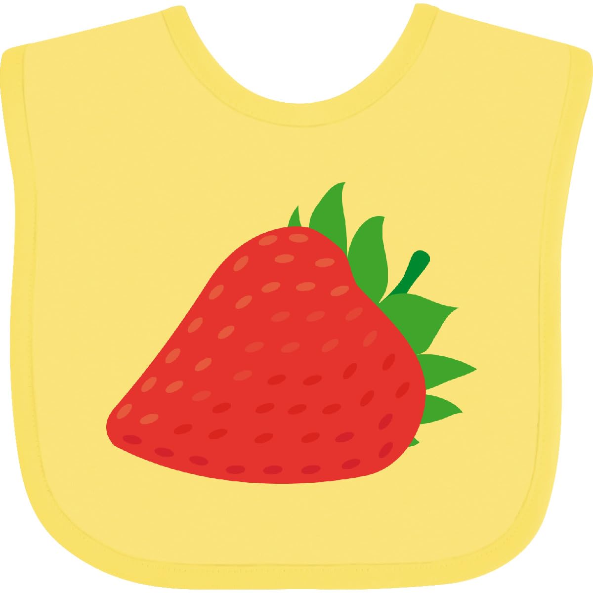 Inktastic Strawberry Fruit Baby Bib - Soft & Absorbent Drool Bib for Infants & Toddlers - Perfect for Feeding, Teething & Messy Playtime