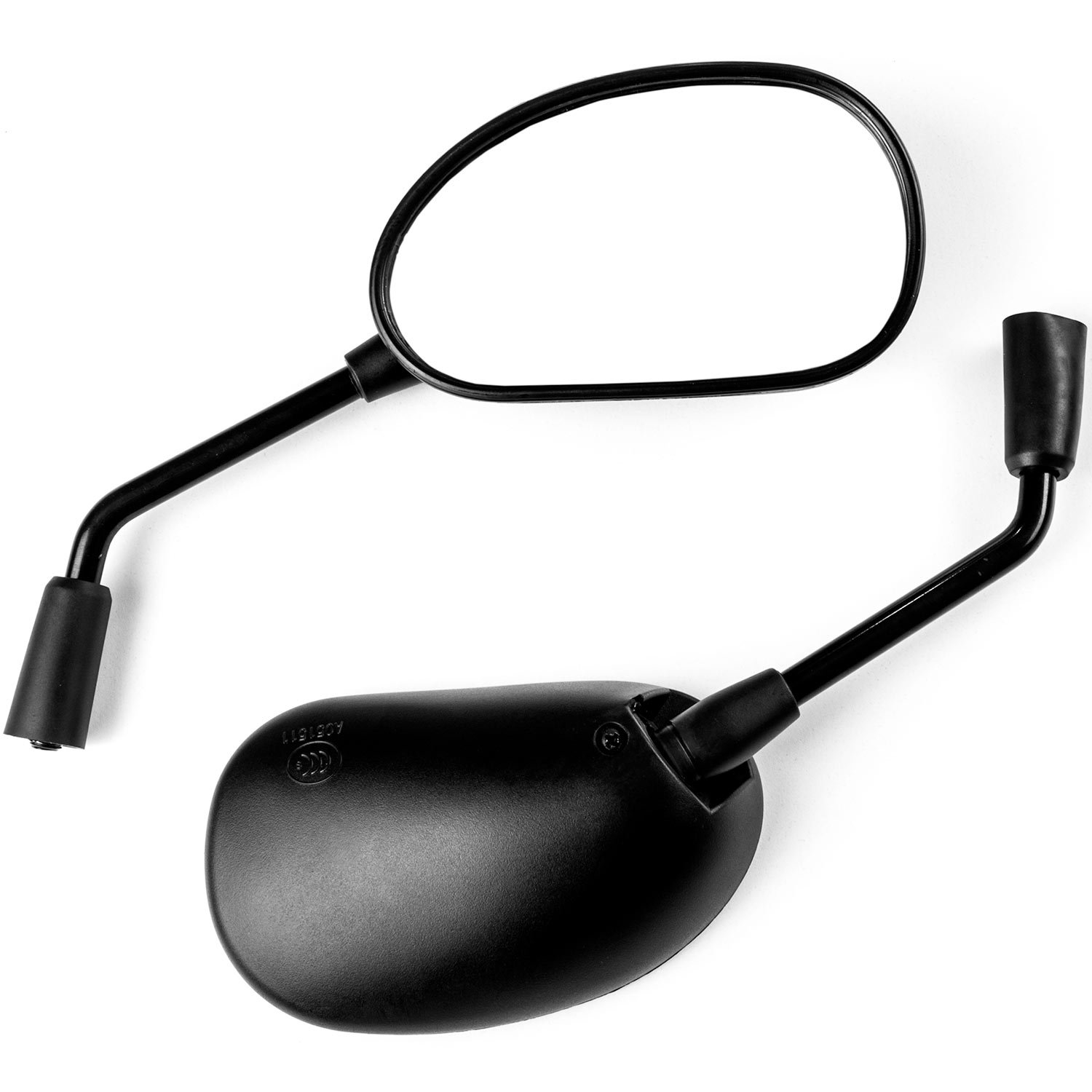Krator Black Custom Rear View Mirrors with Adapters - Compatible with Kawasaki Vulcan 1700 (Classic, Nomad, Voyager, Vaquero) - Motorcycle Safety & Style Upgrade for Better Visibility on Road Trips