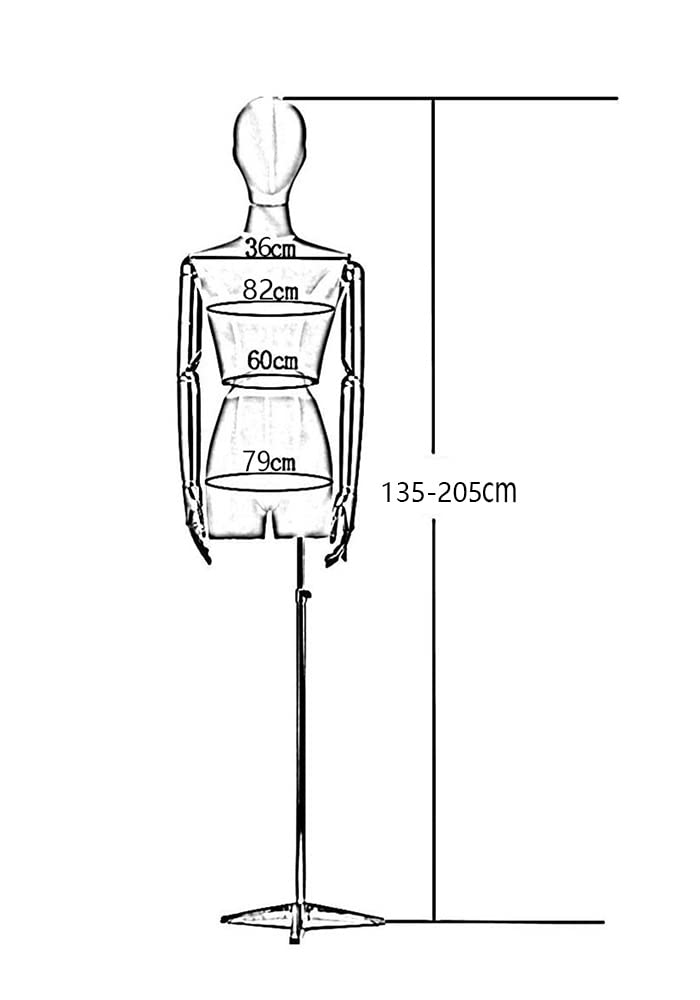 Adjustable Height Green Velvet Female Mannequin Dress Form with Metal Tripod Base & Solid Wood Arms - Half-Length Sewing Model for Clothing Display (Gold, Small Size) | Perfect for Tailors, Fashion Designers & Boutique Visual Merchandising