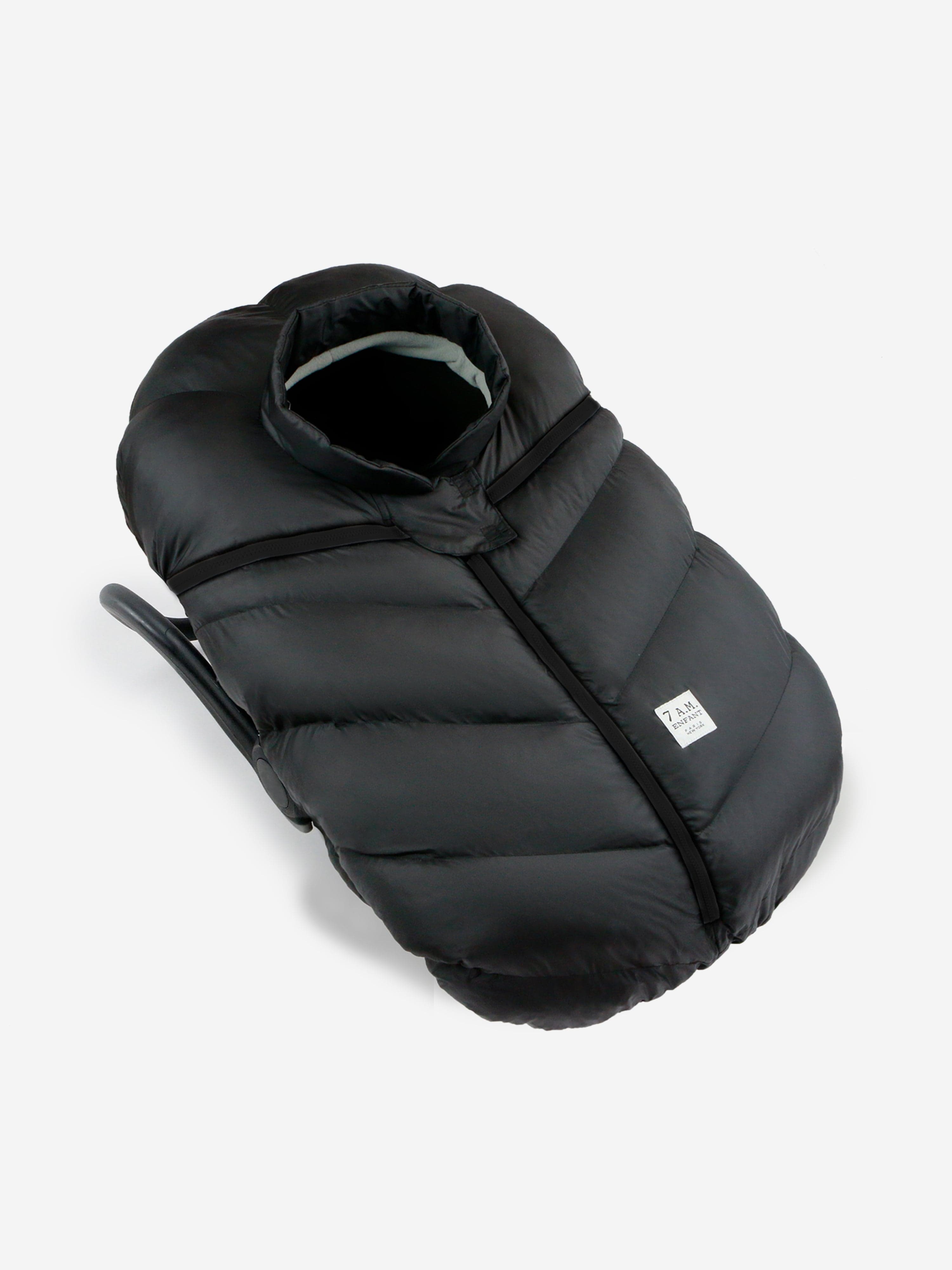7AM Enfant Baby Car Seat Cocoon - Black, Soft & Warm Infant Car Seat Cover (H: 37