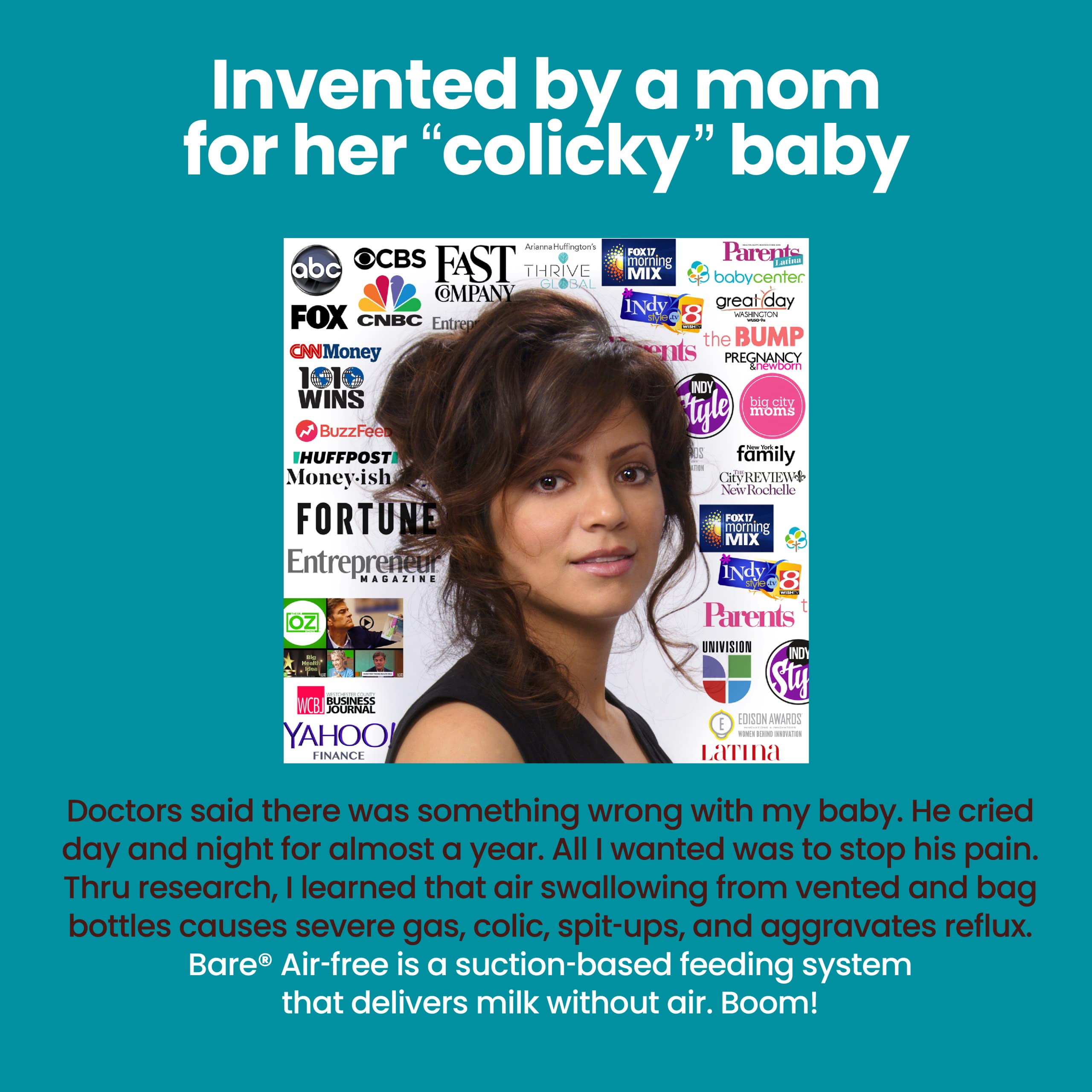 Bittylab 8oz Twin Bare Air-Free Baby Bottle Feeding System with Perfe-Latch for Breastfed Babies & Easy-Latch for Bottle-Fed Infants - Reduces Reflux, Colic, Gas, Fussiness & Sleep Issues - Easy to Use - Perfect for Daycare, Travel & Nighttime Feeding