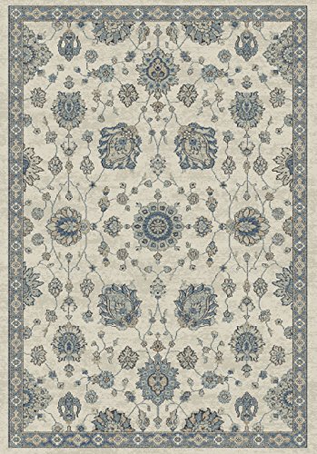 Premium Farahan 95052 Handmade Persian Rug 2.2' x 7.7' Ivory Blue - Luxury Vintage Runner Carpet for Living Room, Hallway & Bedroom Decor
