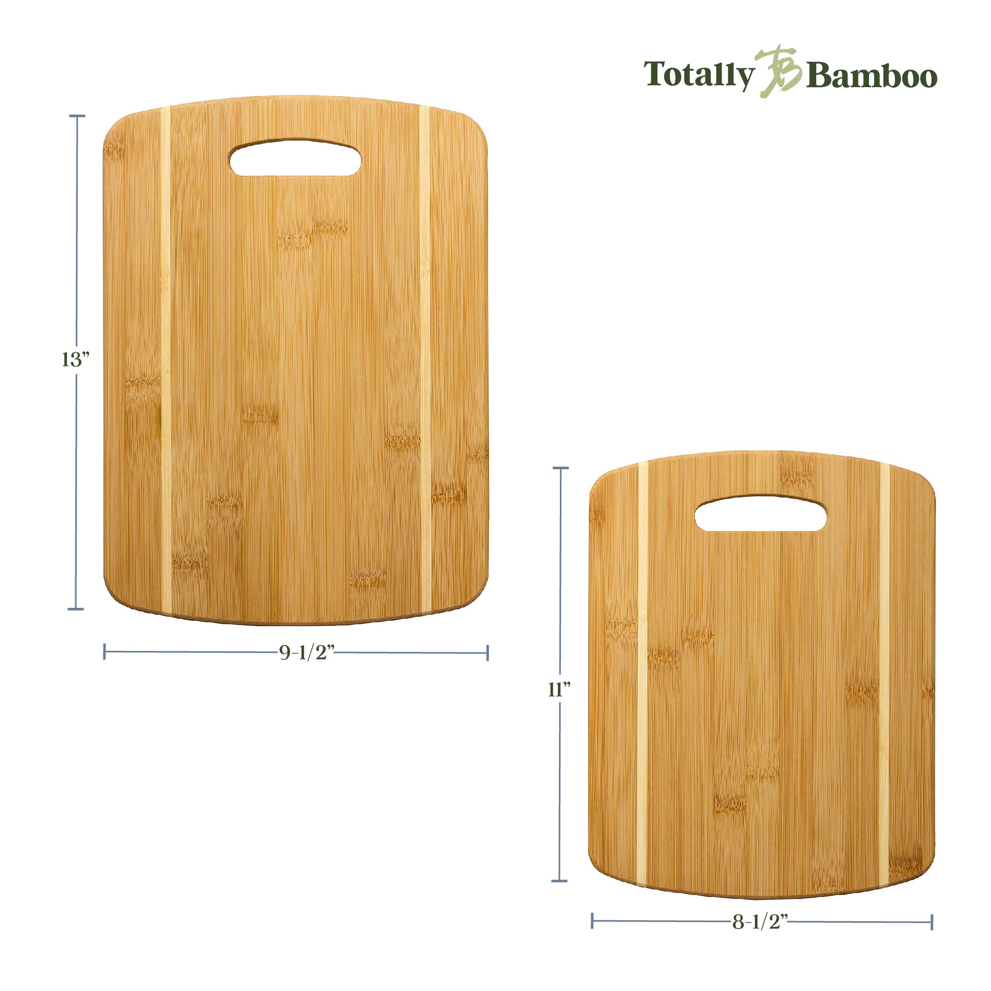Premium 2-Piece Bamboo Cutting Board Set with Non-Slip Feet - Eco-Friendly Kitchen Essentials for Chopping, Slicing & Serving - Perfect for Home Cooks & Professional Chefs