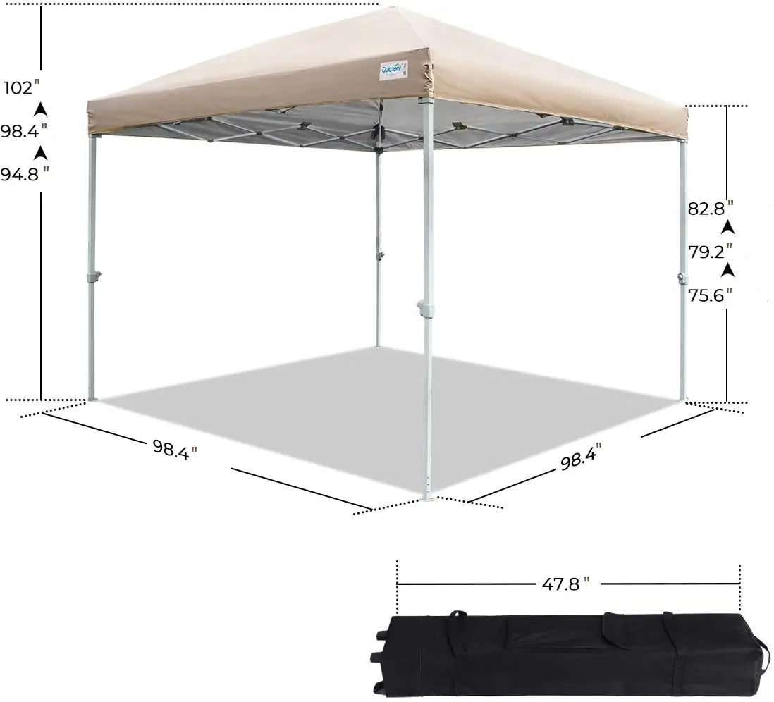 8' x 8' Pop Up Canopy Tent with Sidewalls & Netting - Instant Outdoor Shelter for Camping, Beach, Picnics, and Backyard Parties