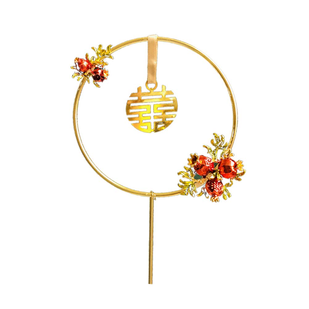 Chinese Style Cake Toppers - Creative Iron Ring Cupcake Decorations, Dessert Picks for Wedding, Birthday Party Supplies | Perfect for Wedding Cakes, Cupcake Displays, and Dessert Table Decorations