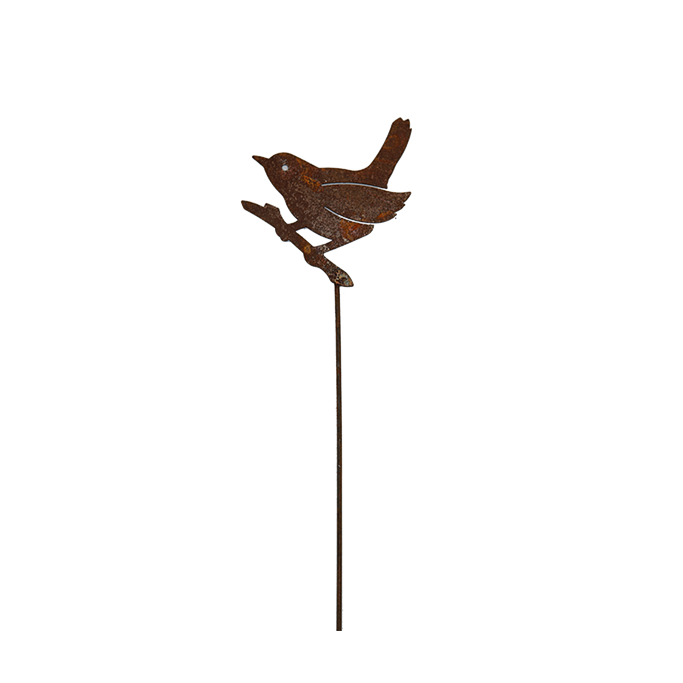 W4940 Rust-Resistant Garden Stakes for Birds - Heavy Duty Metal Plant Supports for Outdoor Gardens, Flower Beds, and Vineyards