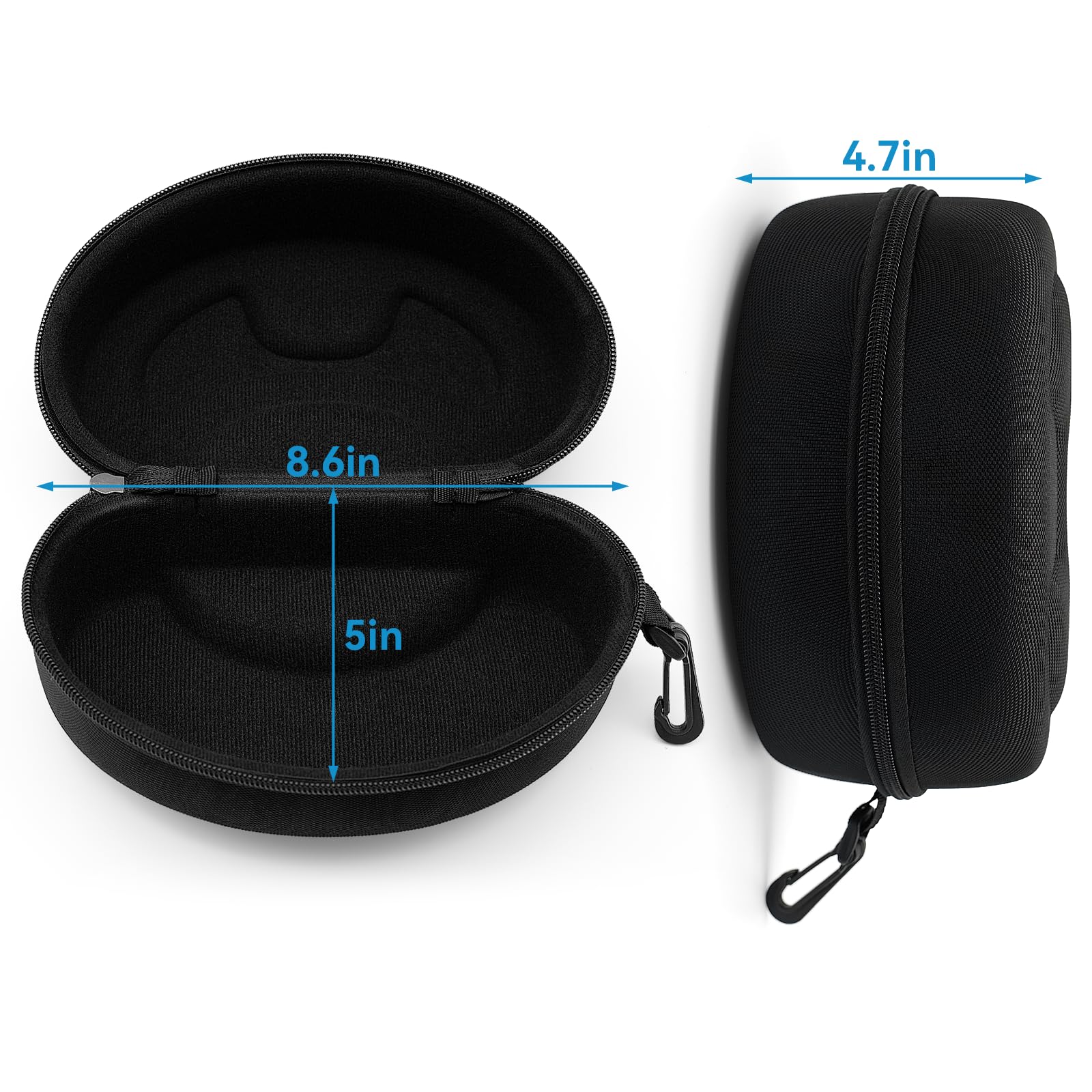 Premium Hard EVA Ski Goggles Case with Aluminum Hook - Lightweight Travel Storage for Ski Glasses | Perfect for Ski Trips, Snowboarding & Winter Sports Accessories Organization