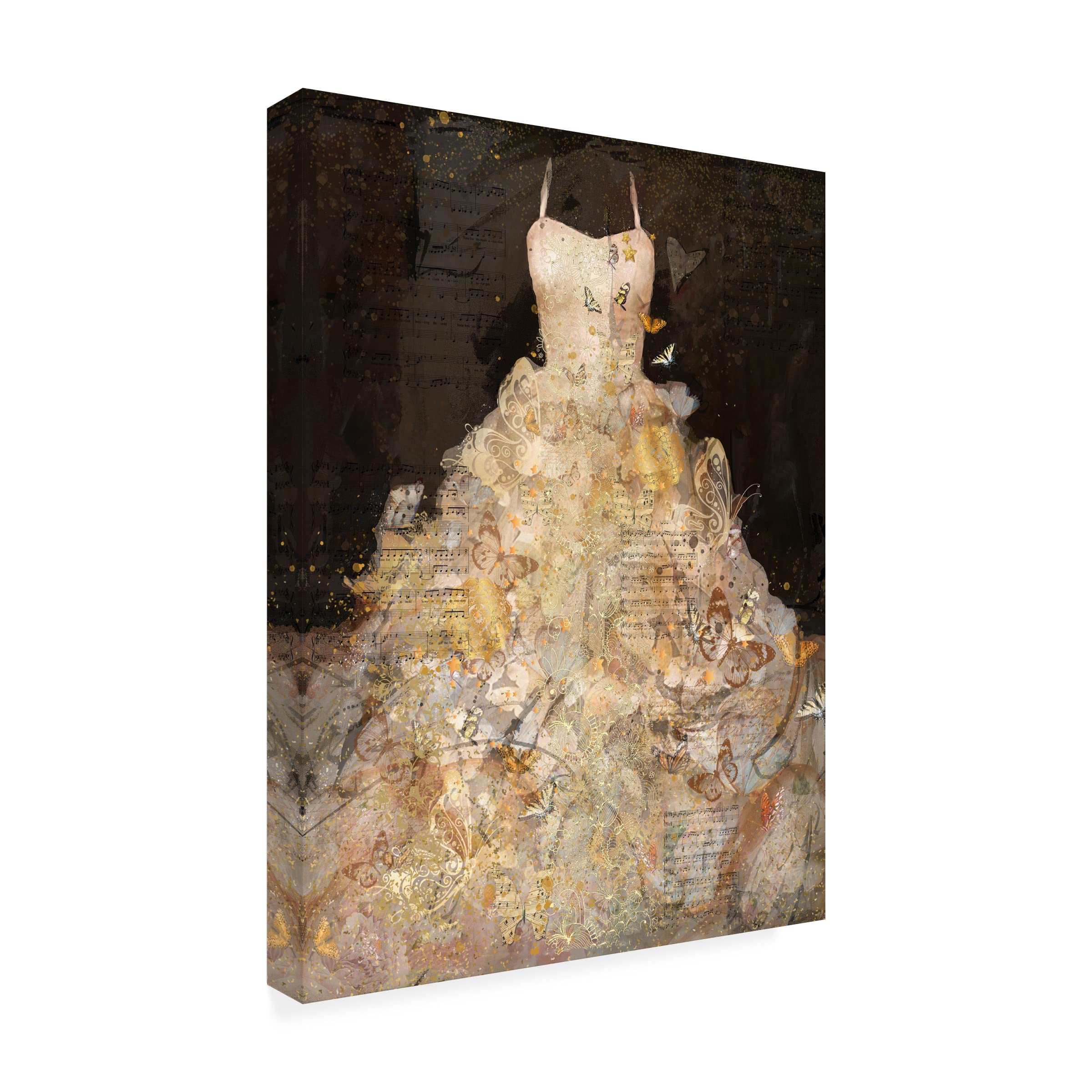 Trademark Fine Art 'Butterfly Dress' Canvas Wall Art Print by Marta Wiley - Elegant Home Decor for Living Room, Bedroom & Office