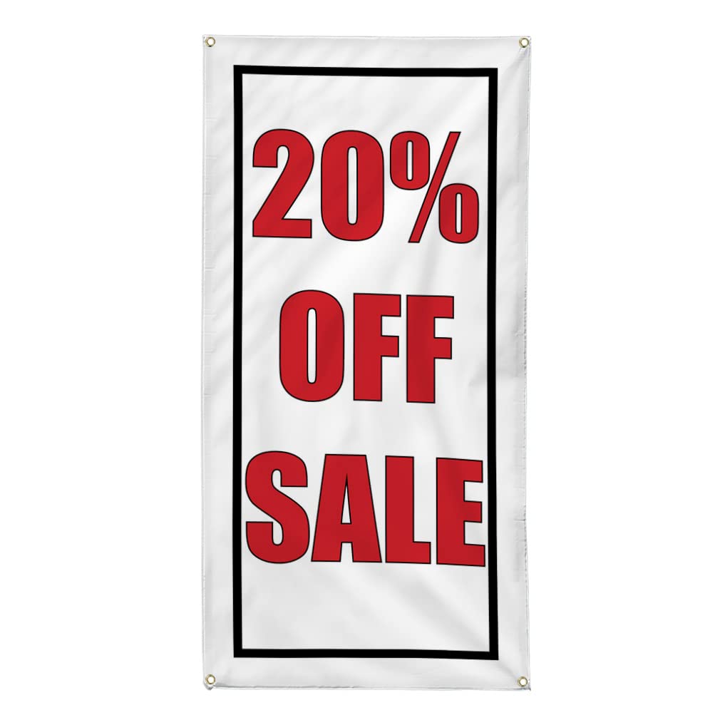 Premium Vertical Vinyl Banner - 144x60 Inches Weatherproof Outdoor Sign with 10 Grommets | Business, Yard & Industrial Use | Multiple Sizes Available | 20% Off Promo | Perfect for Storefronts, Events, Construction Sites & Trade Shows