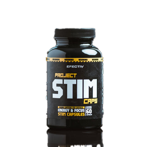 Efectiv Nutrition Project Stim 60 Capsules - Premium Pre-Workout Supplement for Energy & Focus - Ideal for Gym, Fitness & Bodybuilding Training