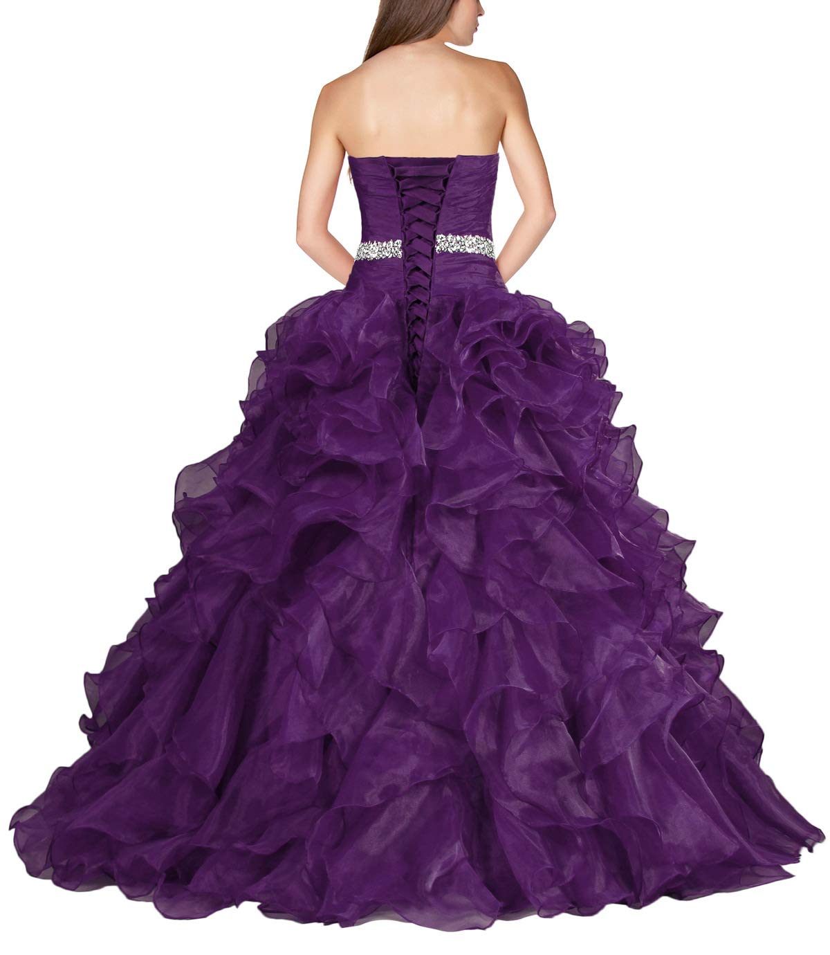 Elegant Women's Ball Gown Quinceanera Dress with Ruffles - Perfect for Prom, Sweet 16, Formal Dances & Special Occasions