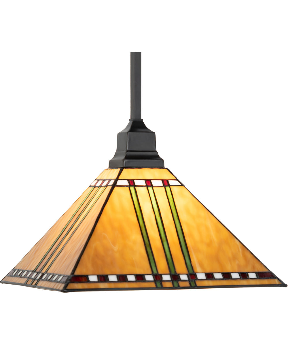 13 Square Prairie Corn Pendant Light Fixture - Farmhouse Rustic Ceiling Lighting for Kitchen, Dining Room & Bedroom