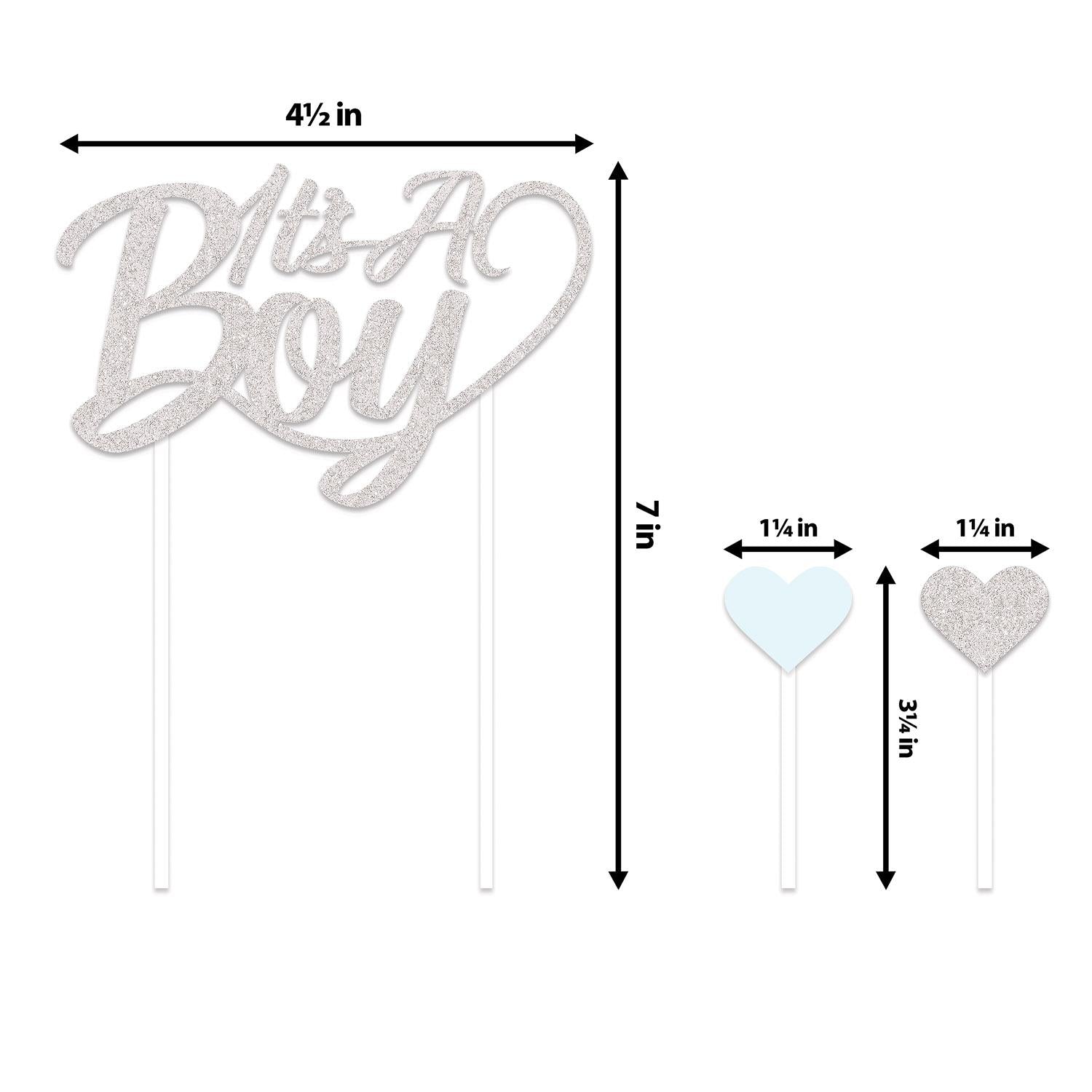 12 Pack Beistle It's A Boy Cake Toppers - Baby Shower Decorations for Gender Reveal Parties & Newborn Celebrations