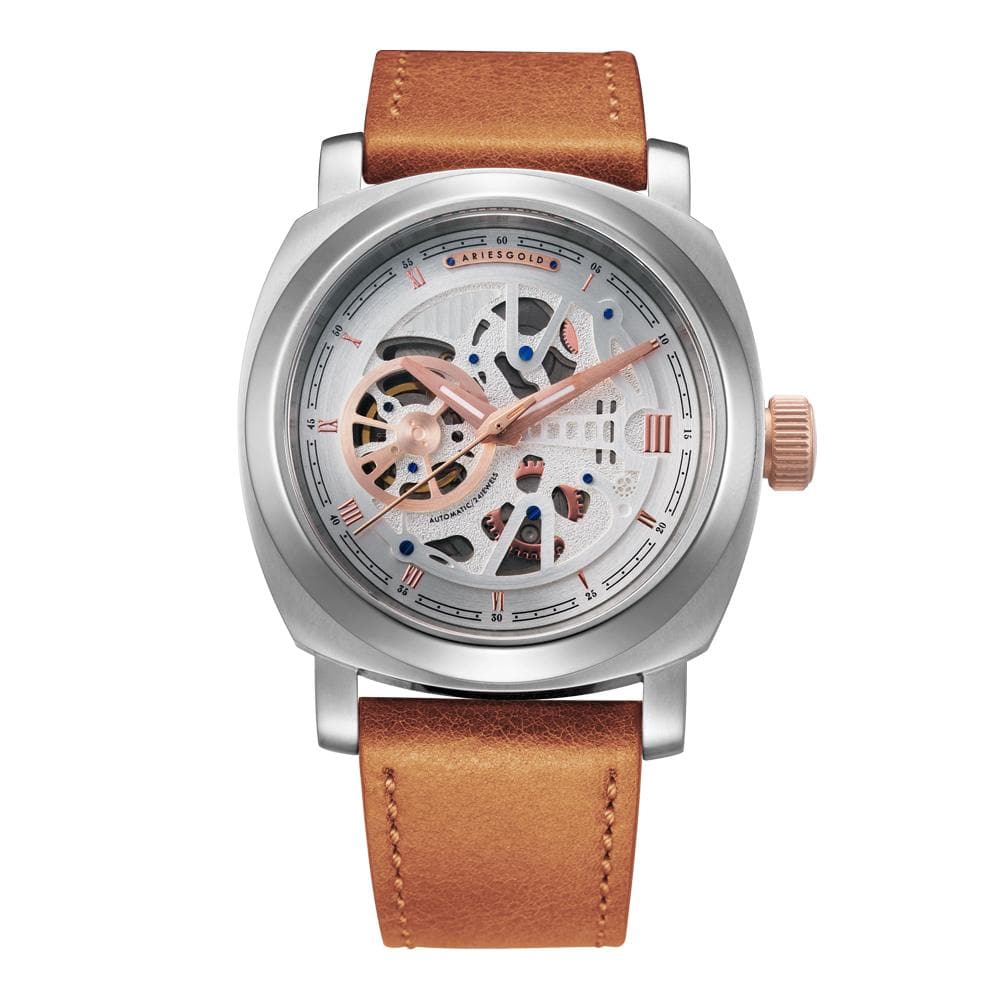ARIES GOLD VANGUARD G 9025 SRG Men's Luxury Watch - Elegant Stainless Steel Timepiece for Business, Formal Occasions & Everyday Wear
