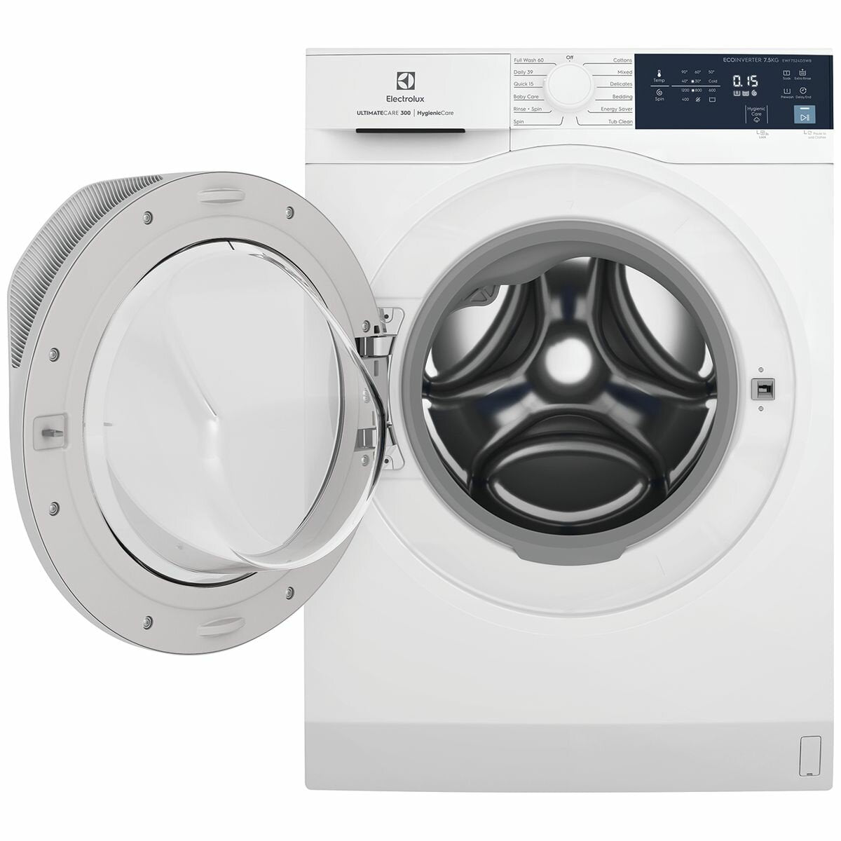 Electrolux EWF7524D3WB 7.5kg Front Load Washing Machine - Energy Efficient, Quiet Operation for Apartments & Small Homes