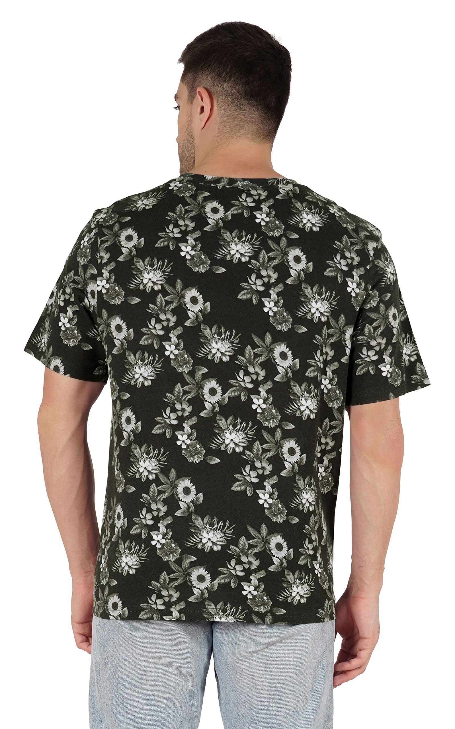 Inkmeso Men's Half Sleeve Loose Fit Printed Casual T-Shirt - Breathable Cotton Tee for Beach, Holiday & Summer Outfits