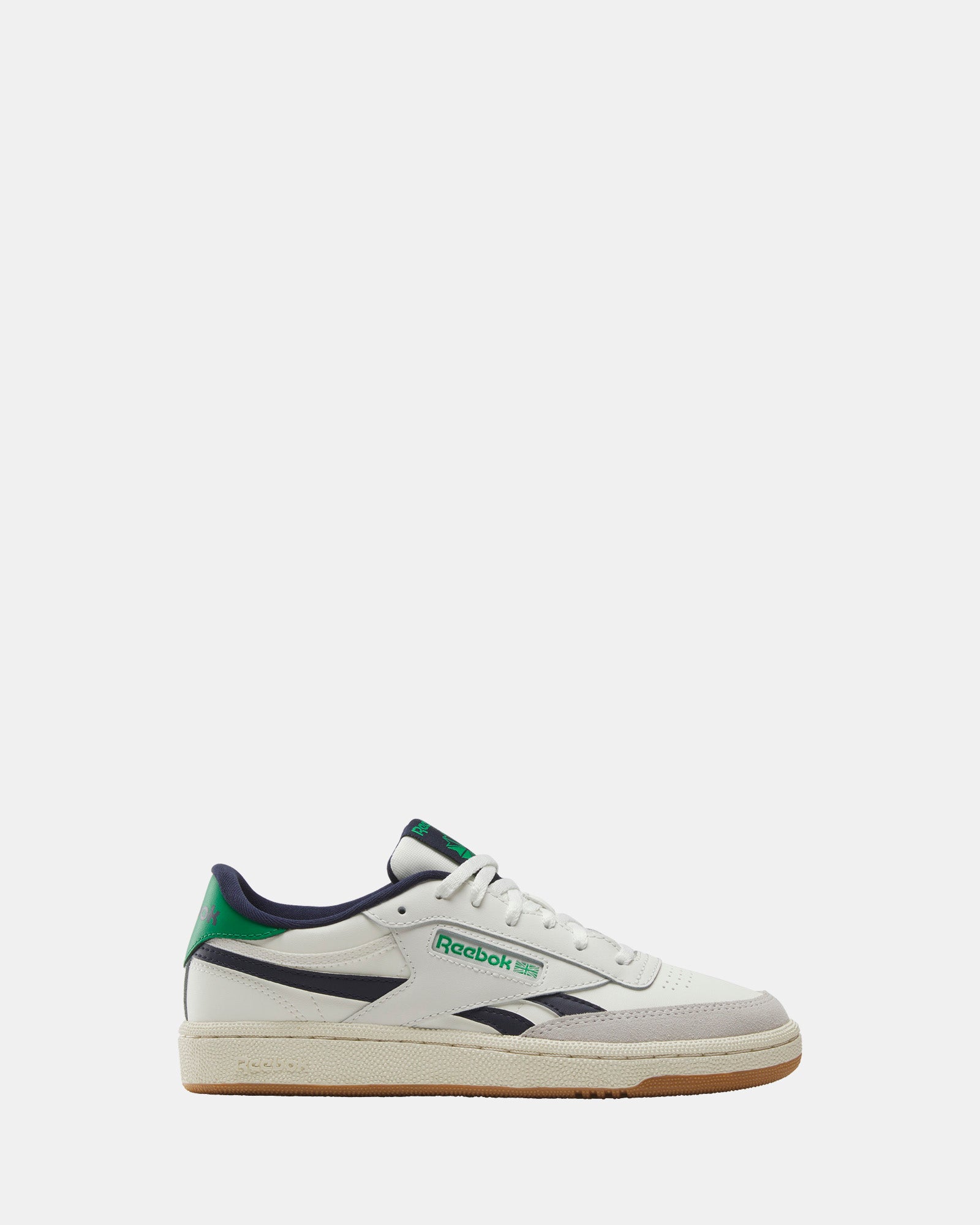 **Reebok Club C Revenge Sneakers - Chalk/Green/Vector Navy - Classic Vintage Tennis Shoes for Men & Women | Perfect for Casual Wear, Street Style & Gym**